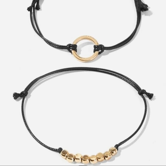 Minimalist 2 Piece Bracelet Set Adjustable - Picture 2 of 2